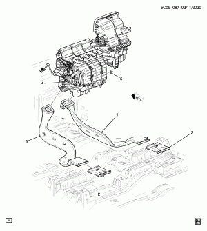 ВОЗДУХОРАСПРЕДЕЛИТЕЛЬНАЯ СИСТЕМА PART 2/ПЕРЕДНИЙ-НИЖНИЙ (CHEVROLET X88, ЗА ИСКЛЮЧЕНИЕМ ЗАРЯДНОГО УСТРОЙСТВА K4C)