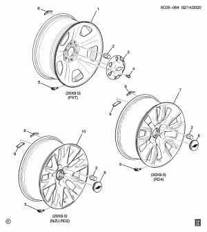 КОЛЕСА/20 ДЮЙМОВ (CHEVROLET X88, КОЛЕСА NZU, PXT, RD2, RD4)