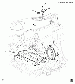 АУДИОСИСТЕМА/ПЕРЕДНЯЯ (CHEVROLET X88,G.M.C. Z88, ДИНАМИК UQA)