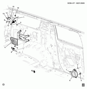 АУДИОСИСТЕМА/ЗАДНЯЯ (CHEVROLET X88,G.M.C. Z88, ДИНАМИК UQA)