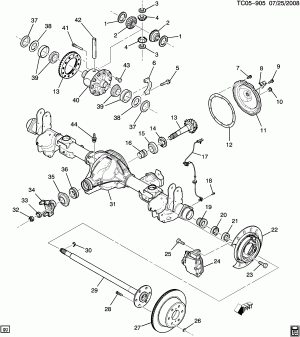AXLE ASM/REAR 8.625 RING GEAR PART 1 (EXC (AXN))