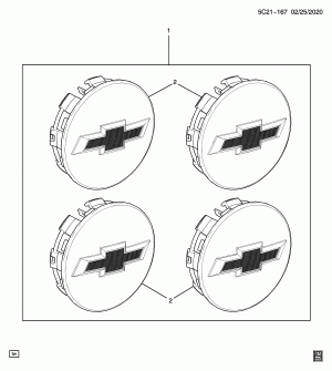 КОЛЕСНЫЕ КОЛПАКИ (CHEVROLET X88, УСТАНАВЛИВАЕТСЯ ДИЛЕРОМ, КОЛПАК КОЛЕСНОГО ДИСКА VWD)