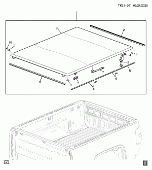 ПАКЕТ КРЫШКИ/ШТОРКИ-ЖЕСТКАЯ ТРЕХСЕКЦИОННАЯ