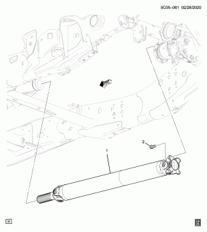 УСТАНОВКА КАРДАННОГО ВАЛА/ЗАДНИЙ МОСТ (НЕРАЗБОРНЫЙ КАРДАННЫЙ ВАЛ)