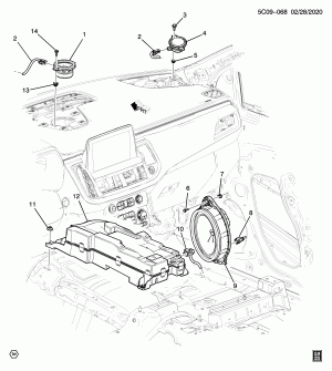 АУДИОСИСТЕМА/ПЕРЕДНЯЯ (CHEVROLET X88,G.M.C. Z88, ДИНАМИК UQS)