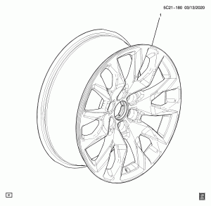 КОЛЕСА/22 ДЮЙМА (УСТАНАВЛИВАЕТСЯ ДИЛЕРОМ, КОЛЕСНЫЙ ДИСК SF2)