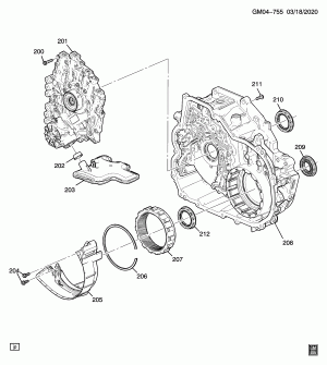 AUTOMATIC TRANSMISSION TORQUE CONVERTER AND DIFFERENTIAL HOUSING ASSEMBLY(M3D)