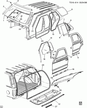 WINDOWS & WEATHERSTRIPS (END GATE E55)