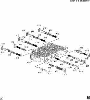 AUTOMATIC TRANSMISSION PART 2 (MHJ,MHK) 6T50 CONTROL VALVE BODY