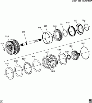 AUTOMATIC TRANSMISSION (MHJ,MHK) 6T50 4-5-6 CLUTCH