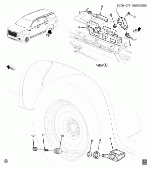ДАТЧИК ДАВЛ ВОЗД В ШИНЕ И МОНТАЖ МОДУЛЯ (СИСТЕМА КОНТРОЛЯ ДАВЛЕНИЯ В ШИНАХ ПРИЦЕПА PTT)