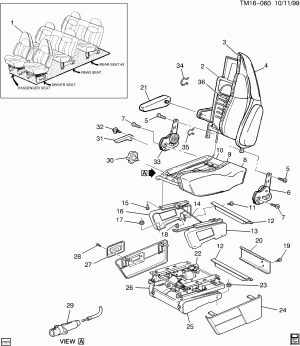 FRONT SEAT/HI-BACK BUCKET (EXC (YC7))