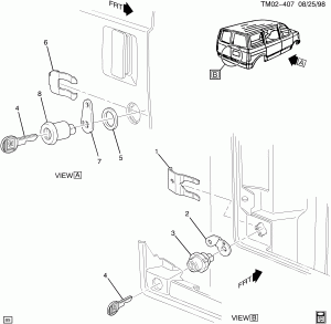 LOCK CYLINDER/SLIDING & REAR DOORS (ZW9)