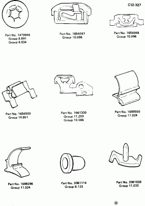 MOLDINGS CLIPS AND RETAINERS