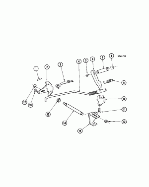 AUTOMATIC TRANSMISSION (M40) THM400 PARK LOCK LINKAGE