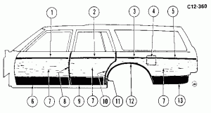 SIDE MOLDINGS (W/WOOD GRAIN)
