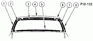 REAR MOLDINGS (W/VINYL TOP)