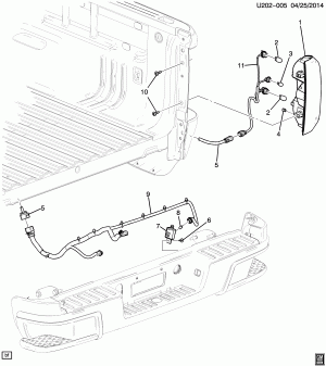 LAMPS/REAR (EXC CHASSIS CAB ZW9)
