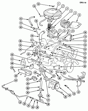 305U/350L V8 AIR CLEANER & EMISSION PARTS