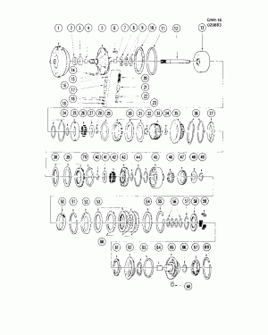 AUTOMATIC TRANSMISSION (M40) THM400 PUMP, FORWARD & DIRECT CLUTCH PARTS
