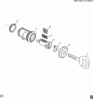 ЦИЛИНДР ЗАМКА/ЗАПАСНОЕ КОЛЕСО