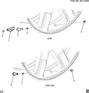 TIRE VALVE STEM & PRESSURE SENSOR