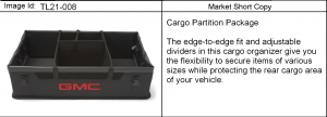 ORGANIZER PKG/CARGO