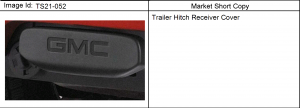COVER PKG/TRAILER HITCH RECEIVER (GMC LOGO)