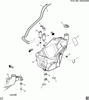 CONTAINER/WINDSHIELD WASHER (LL8/4.2S, EXC DRIVER INFO CENTER U68, HEADLAMP WASHER CE4)