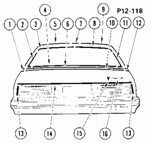 REAR MOLDINGS (W/LANDAU TOP)