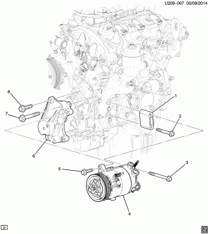 A/C COMPRESSOR MOUNTING (LFX/3.6-3)