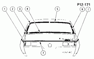 REAR MOLDINGS (EXC VINYL TOP)
