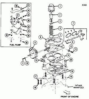 THROTTLE BODY & FUEL PUMP (425 W/E.F.I.)