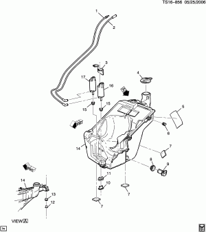 CONTAINER/WINDSHIELD WASHER (LH6/5.3M,LS2/6.0H, DRIVER INFO CENTER U68, EXC HEADLAMP WASHER CE4)
