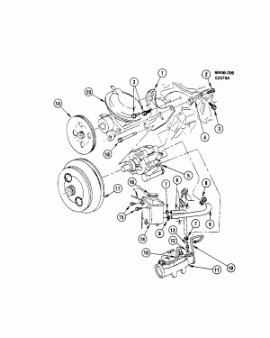 STEERING PUMP MOUNTING & VACUUM-4.1L V8 (LT8/4.1-8)