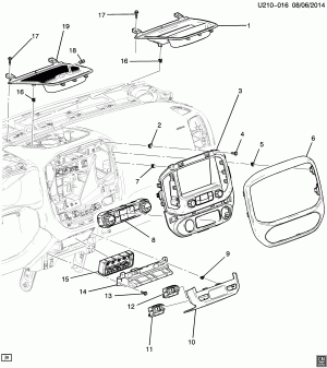 INSTRUMENT PANEL PART 4 & RELATED PARTS CENTER STACK (EXC RADIO IOB)