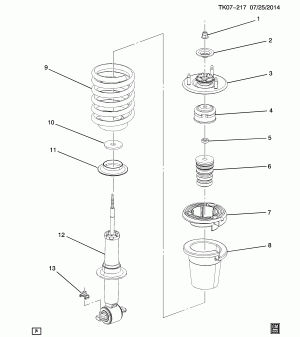 АМОРТИЗАТОР/ПЕРЕДНИЙ И ПРУЖИНА (ЗА ИСКЛЮЧЕНИЕМ MAGNERIDE Z95)