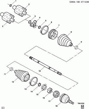 DRIVE SHAFT/FRONT WHEEL (EXC (FE7))