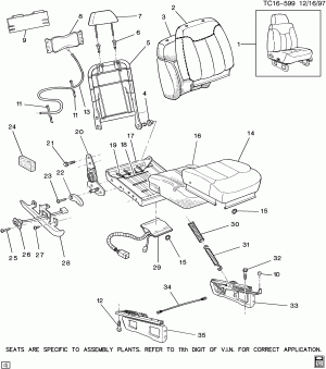 SEAT/SPLIT 60/40-PASSENGER (AE7, 11TH DIGIT OF VIN IS "E" OR "J")(ALL ELECTRIC)(2ND DES)