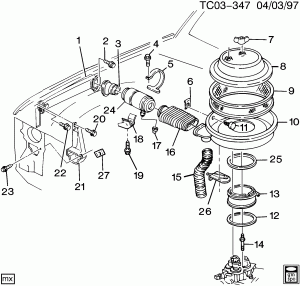 AIR INTAKE SYSTEM (LB4/4.3Z,L03/5.0H,L05/5.7K, OFF ROAD PACKAGE 9K3)