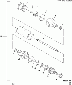 DRIVE AXLE/FRONT (PROTECTIVE COVER 8T7)