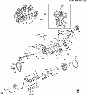 ENGINE ASM-5.0/5.7L V8 PART 1 BLOCK & INTERNAL PARTS (L03/5.0H,L05/5.7K)