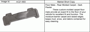 MAT PKG/REAR FLOOR CARPET(NON-PRODUCTION)