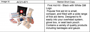 FIRST AID PKG