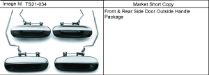 DOOR HANDLE PKG/FRONT & REAR OUTSIDE