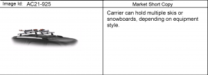CARRIER PKG/SKI (ROOF MOUNT)