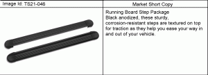 STEP PKG/RUNNING BOARD (NON-PRODUCTION) (BLACK)
