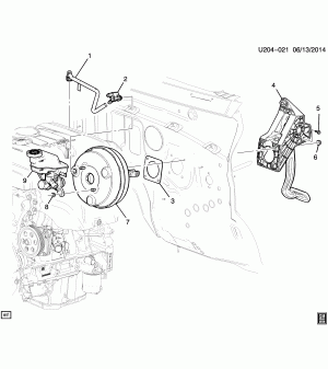 BRAKE BOOSTER & MASTER CYLINDER MOUNTING (LCV/2.5A)