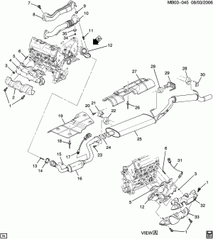 EXHAUST SYSTEM (LA1/3.4E)