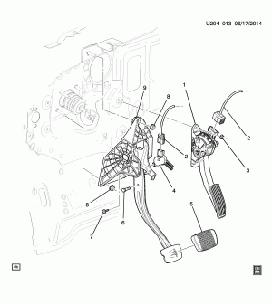 BRAKE PEDAL (AUTOMATIC MYB)